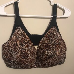 Torrid Curve Leopard Print Full Coverage Wireless Bra Size 42DD